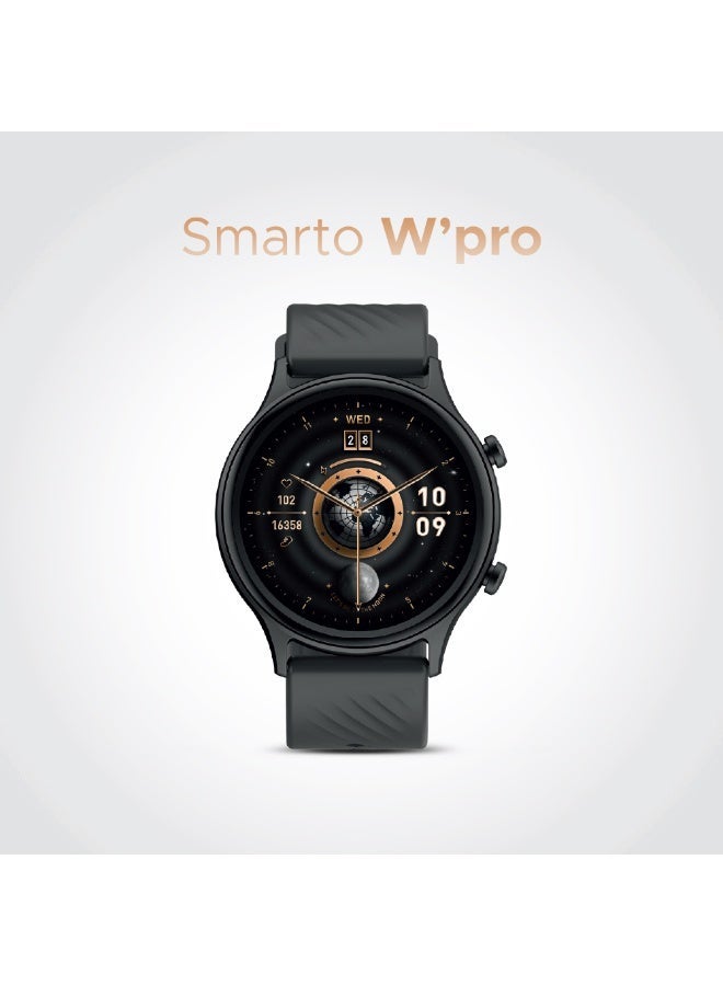 LYCKA Smarto W'Pro Smartwatch - 1.39-inch HD Full Touch Display, IP68 Waterproof, Bluetooth 5.3, Heart Rate & Fitness Tracking, 15-Day Standby - Silver - Image 2